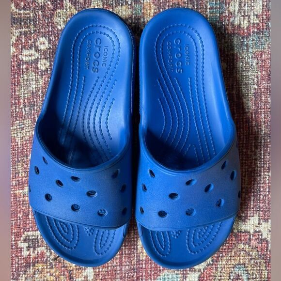 Blue Crocs Slide Sandals size M4 W6 - Picture 5 of 6